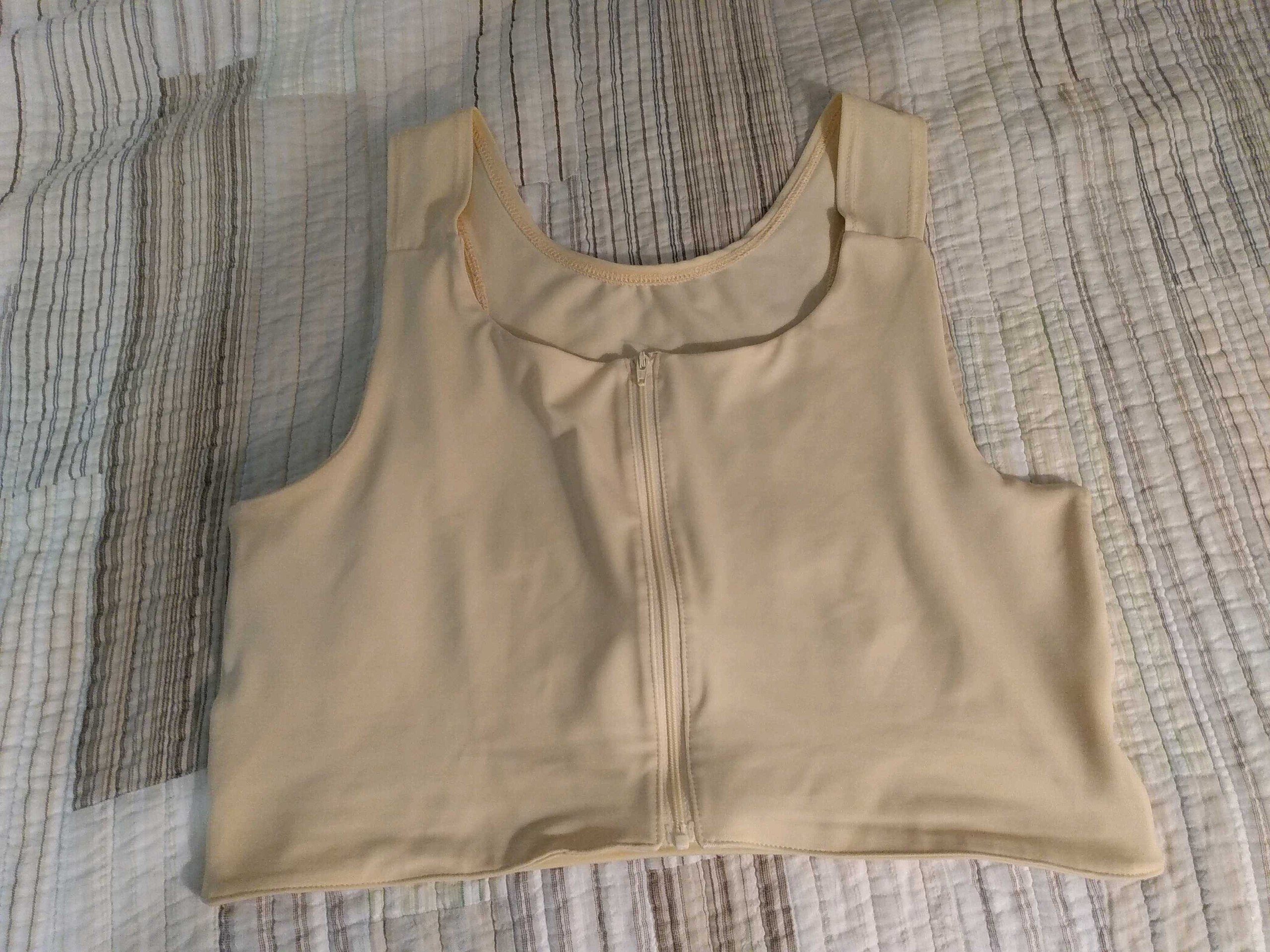 An example of a chest binder, almost certainly not the one offered by Mermaids UK