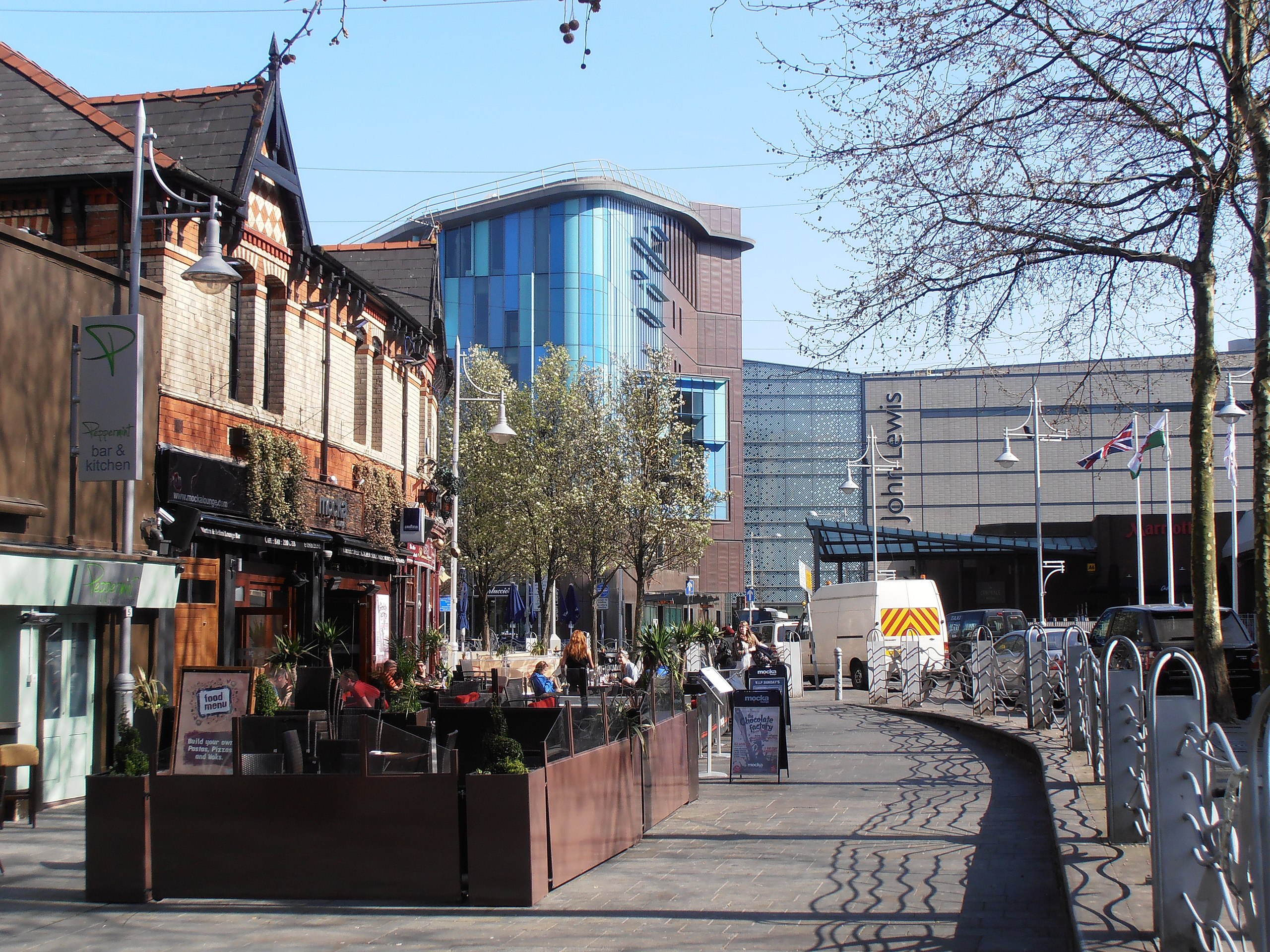 A photo of Mill Lane where some women were kicked out of a Cardiff bar
