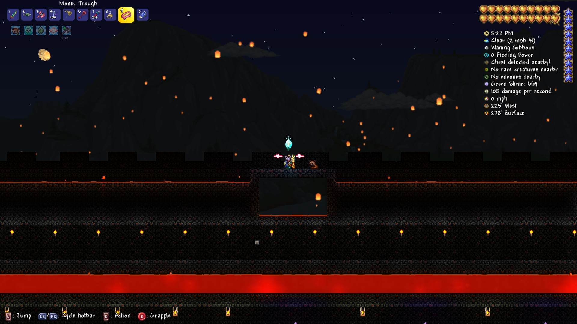 A screenshot from my end game castle of lava and villainry #TransWritesGameNight