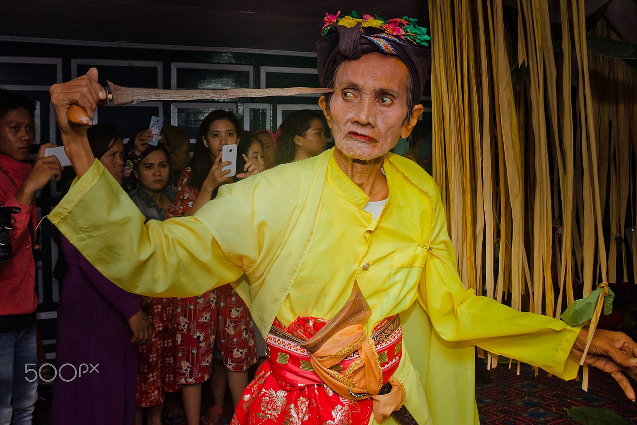 A Bissu from the Bugis people of South Sulawesi performing a wedding ritual; an example of a culture specific identity