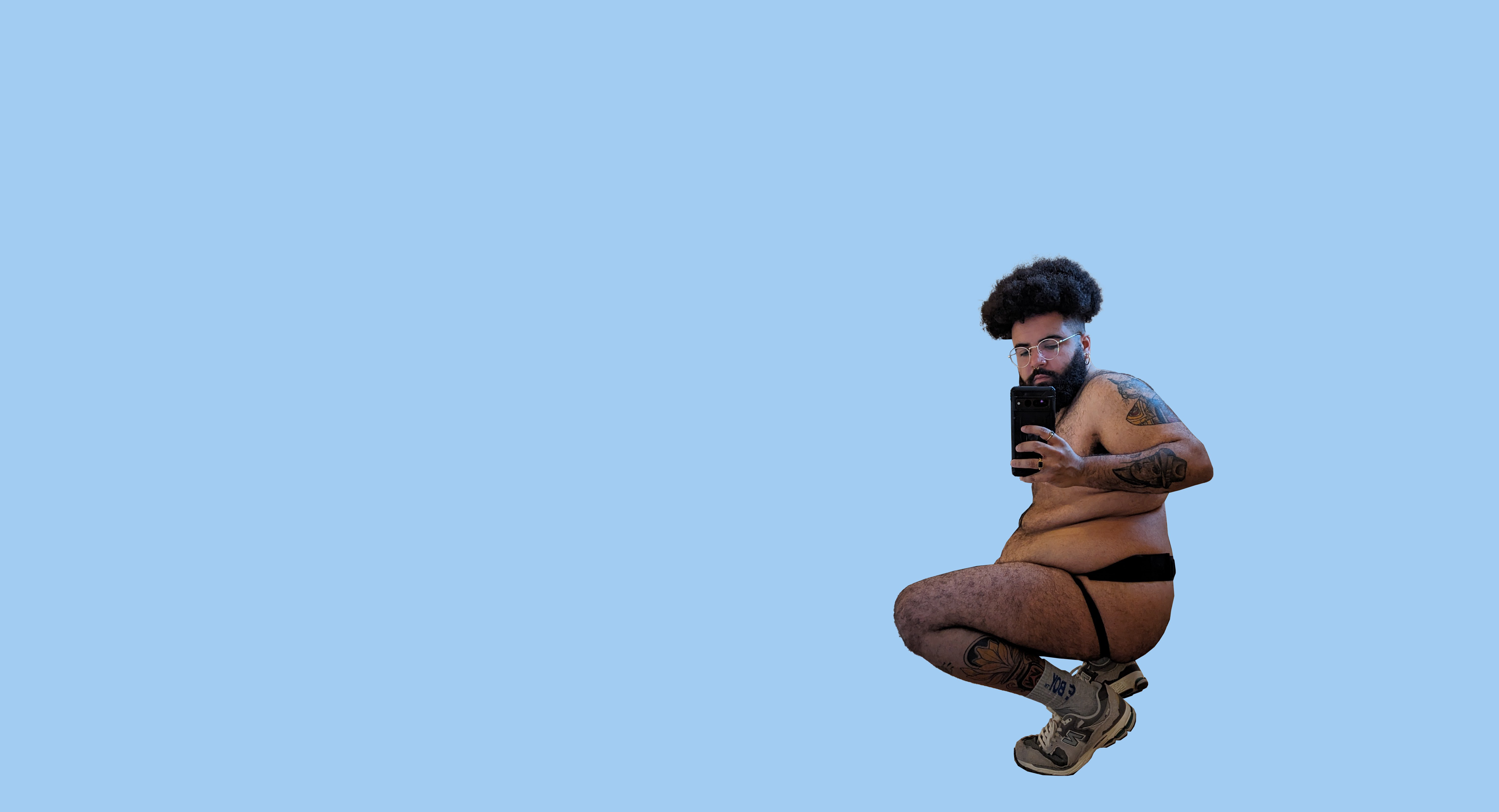 A photo of Bappie Kortram wearing the Spareparts Joque harness