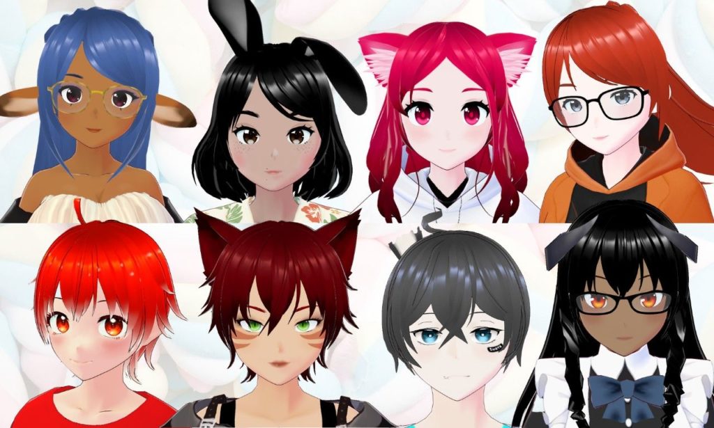 A selection of 3D VTuber models created by Felix F Fern.