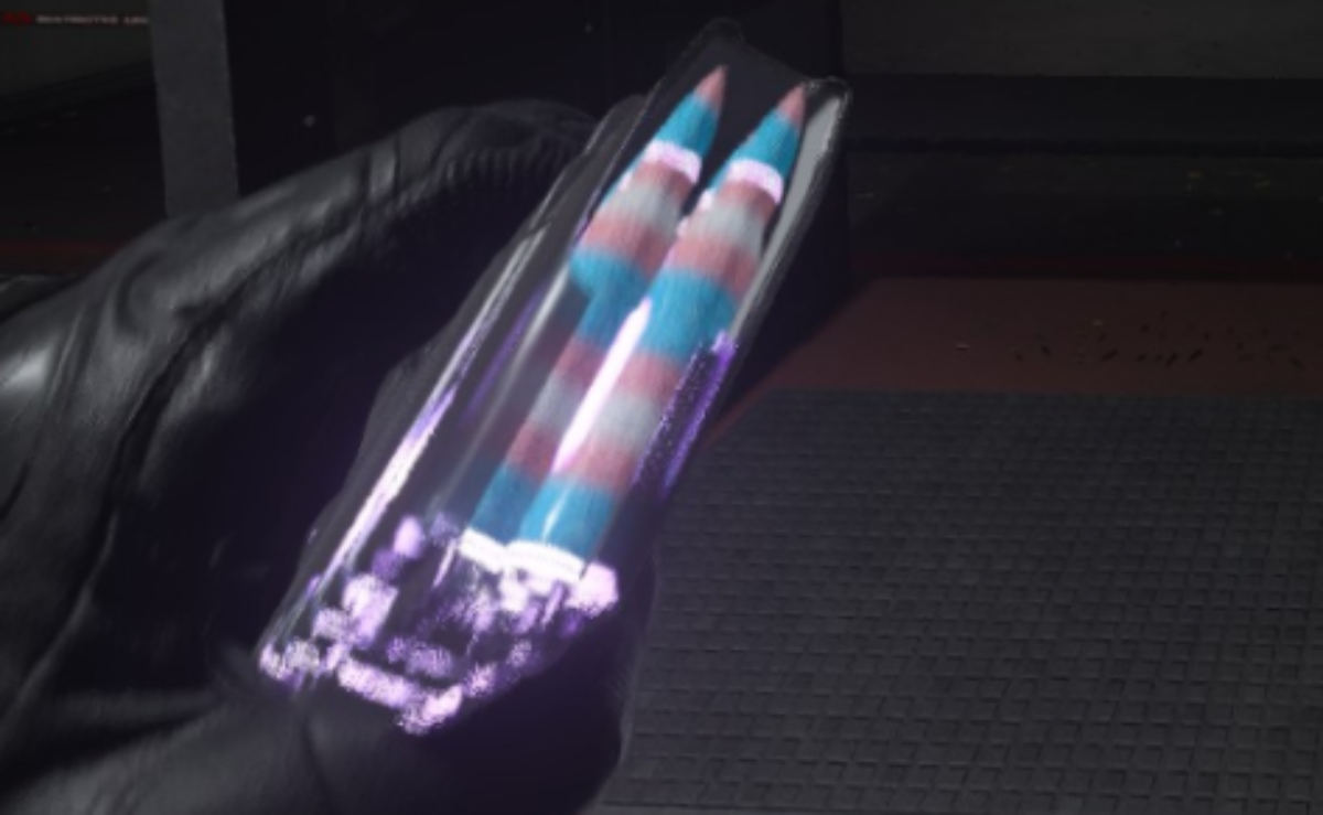 A screenshot showing Call of Duty's transgender bullets