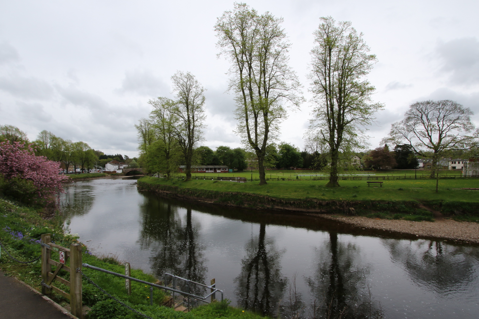 Pictured: Springtime in Appleby, A photo of a river and some trees. Photocredit; Des Colhoun via Wikimedia Commons. I couldn't find a picture to re...