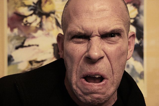 an angry man