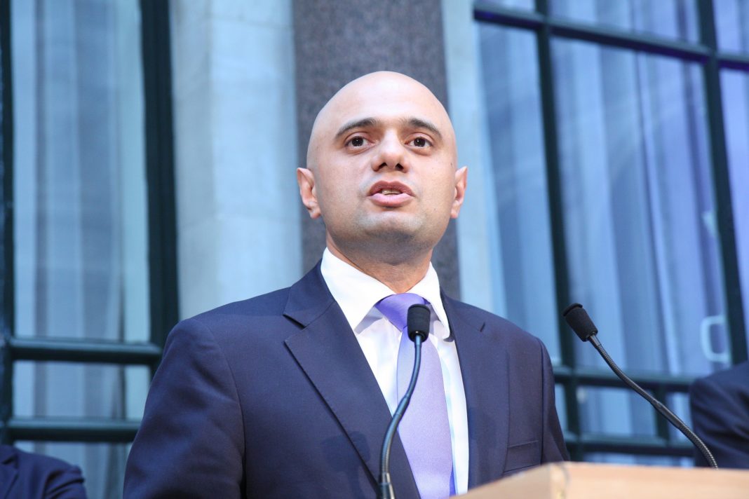 Press photo of Sajid Javid MP, a candidate in the tory leadership race