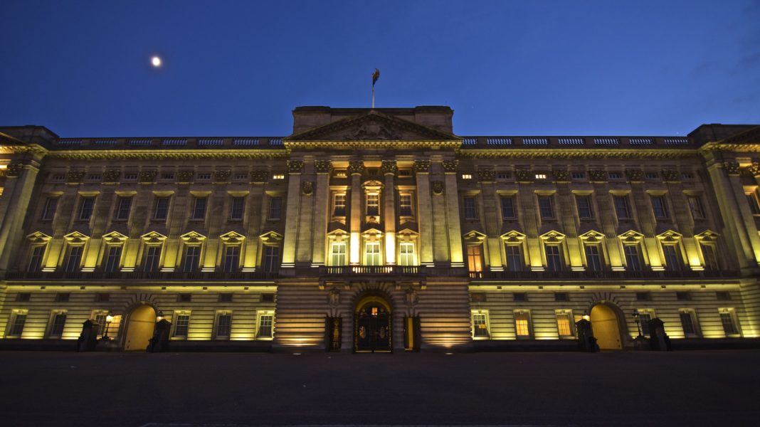 A photo of Buckingham Palace in London at Night