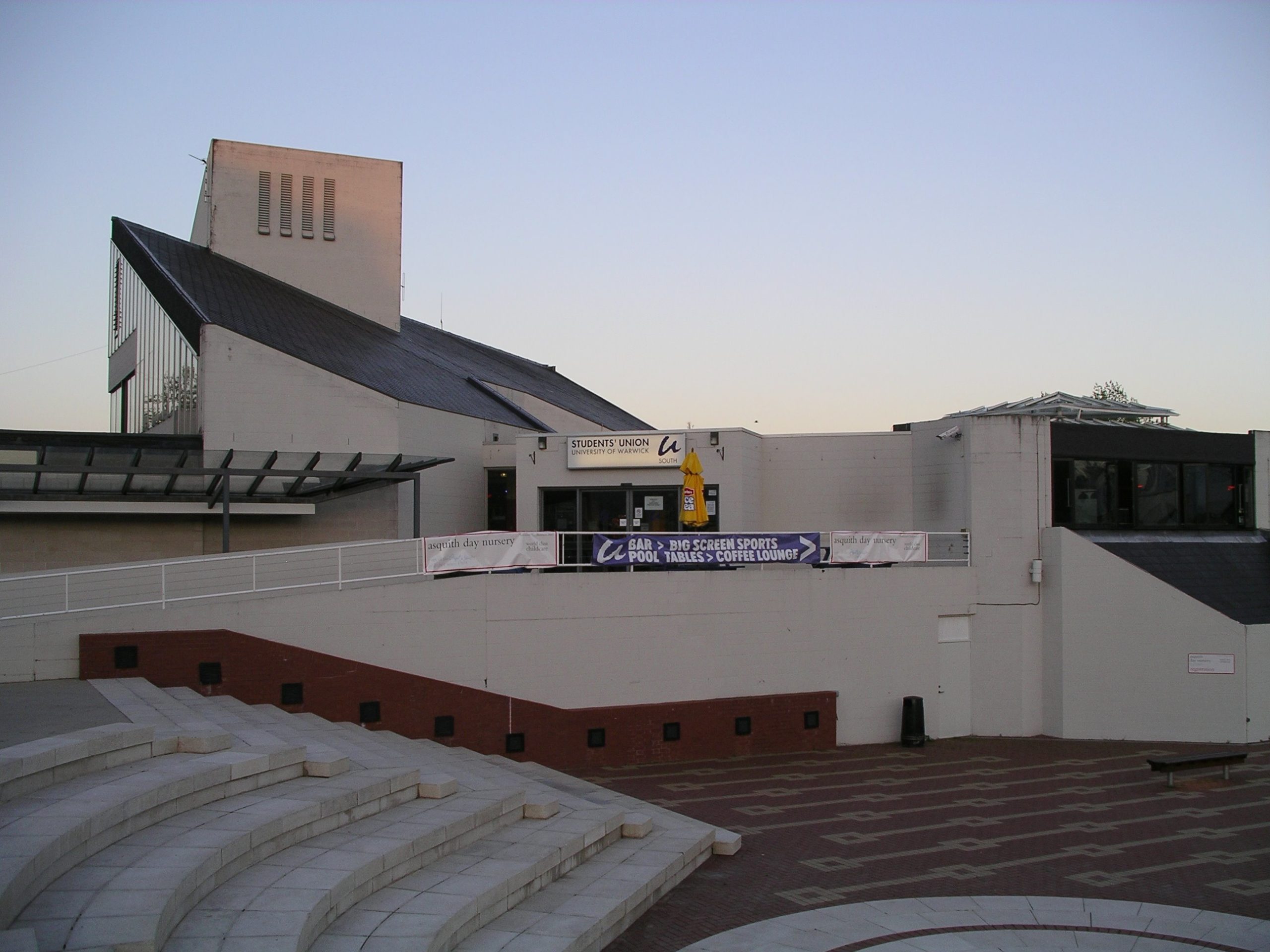 A photo of the Student's Union at Warwick University campus.