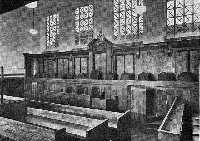 The Main Court at Kingston Magistrate's Court around the time of its completion in 1935.