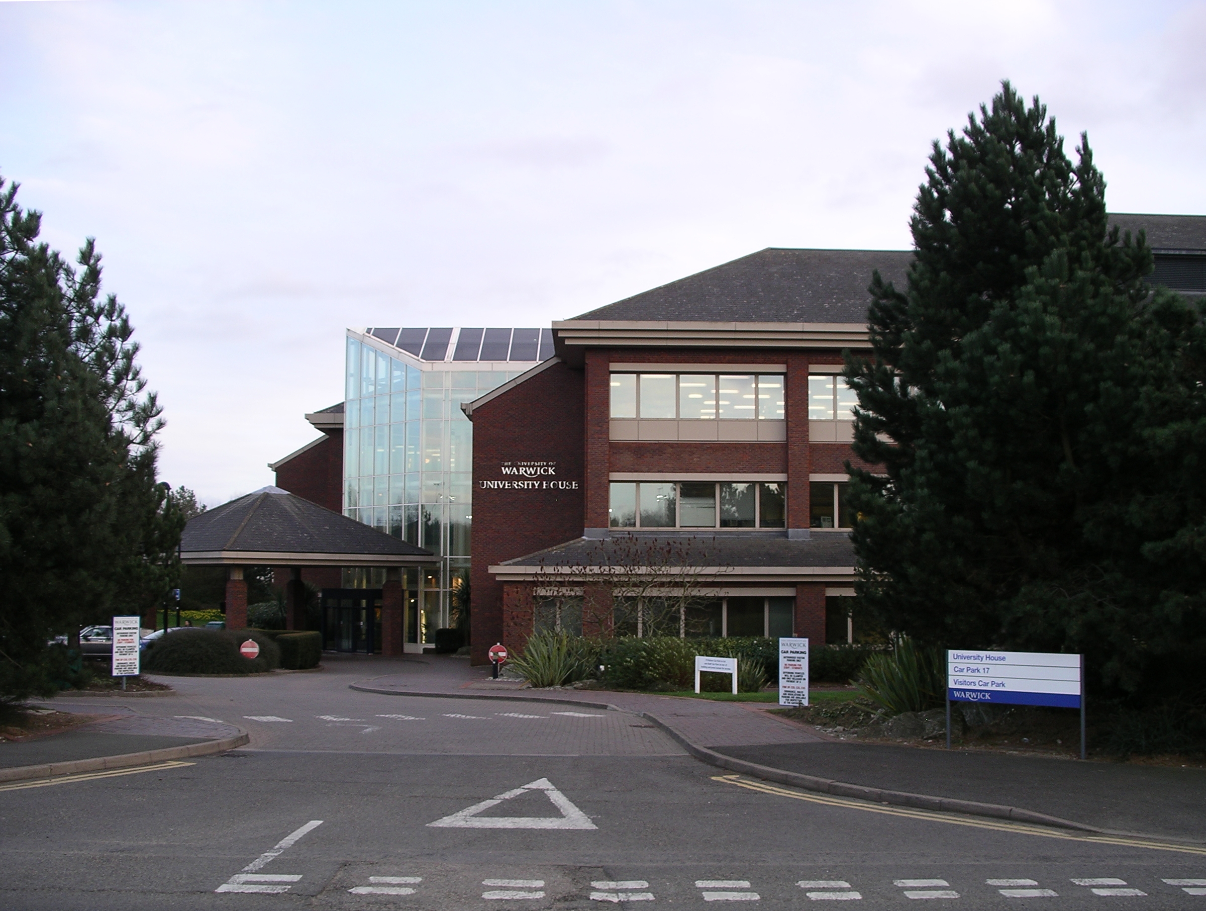 University House at University of Warwick. It is probably not the specific building where Katy Montgomerie's speech was due to be held.
