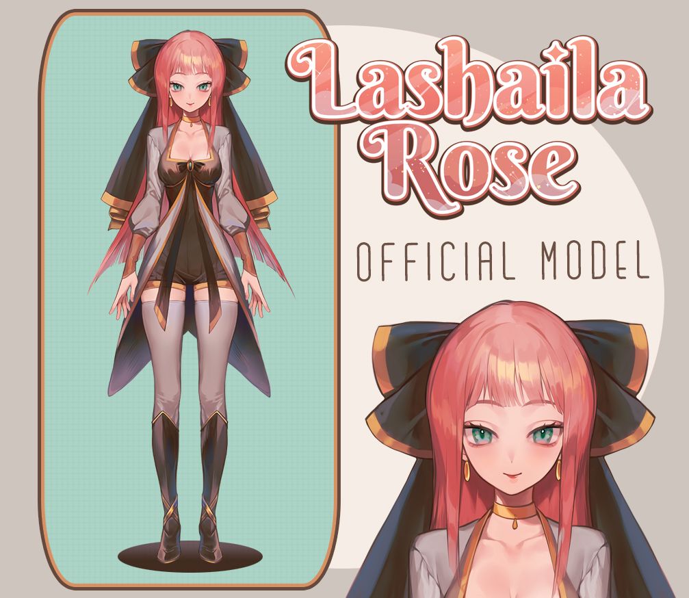 Official Live2D model for Twitch streamer Lashaila Rose.