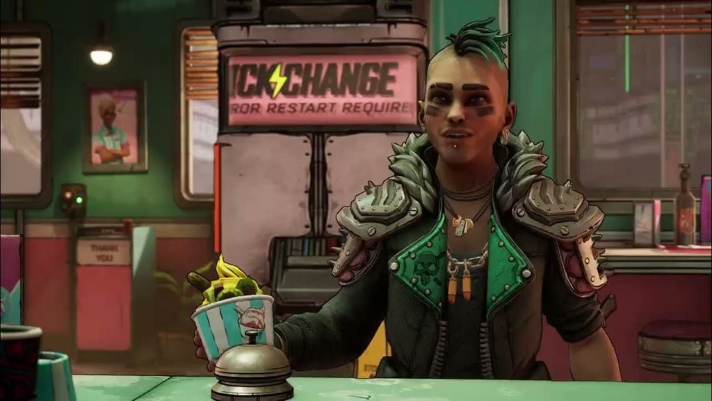 A screenshot from New Tales From The Borderlands showing Lor, a transgender man who appeared previously in the series before transitioning.